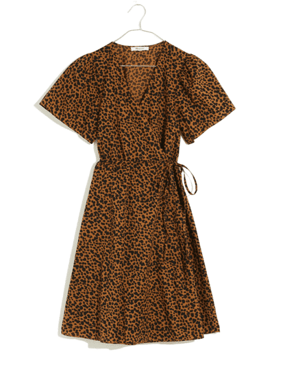 nordstrom wrap dress animal print